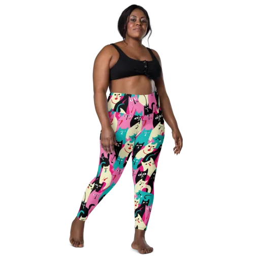Electric Alley Cats on a Leggings with Pockets