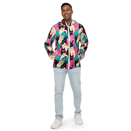 Electric Alley Cats on a Men's Windbreaker