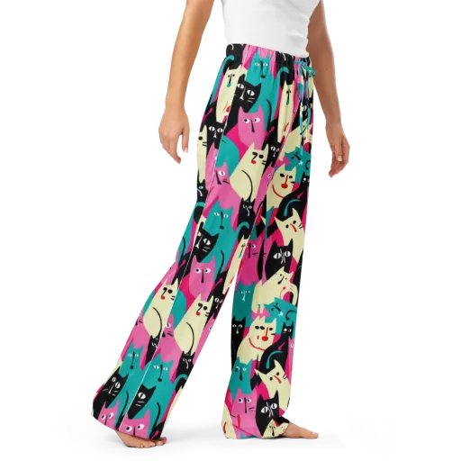 Electric Alley Cats on a Women's Pajama Pants