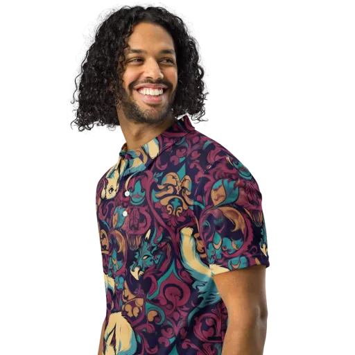 Velvet Familiar on a Men's Slim Fit Polo Shirt