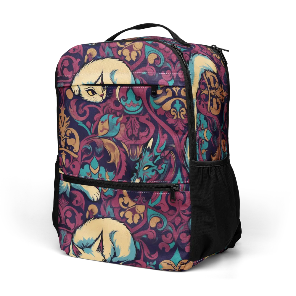 Velvet Familiar on Utility Backpack — Left Front