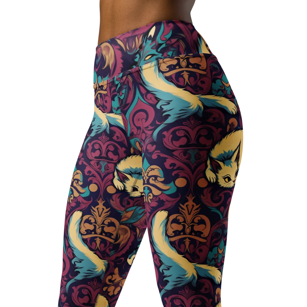 Velvet Familiar on Yoga Leggings — Left Front