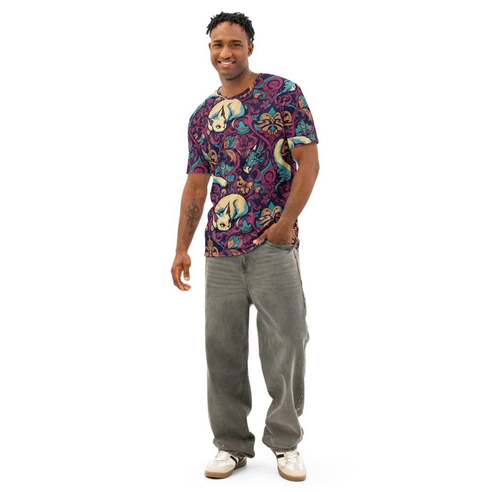 Velvet Familiar on Men's Cotton Crew Neck T-Shirt — Front