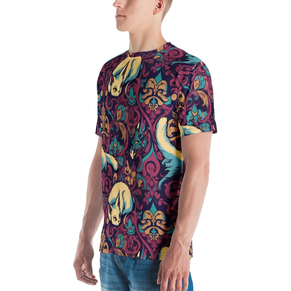Velvet Familiar on Men's Crew Neck T-Shirt — Left