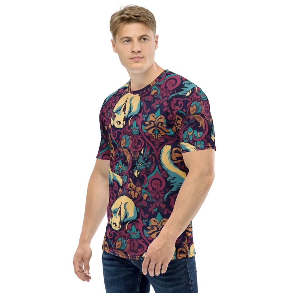 Velvet Familiar on Men's Crew Neck T-Shirt — Left