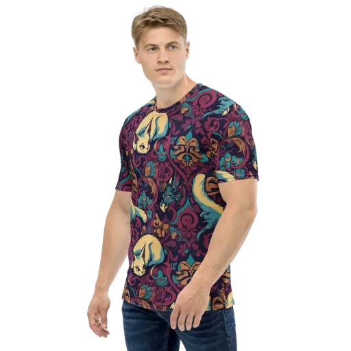 Velvet Familiar on a Men's Crew Neck T-Shirt