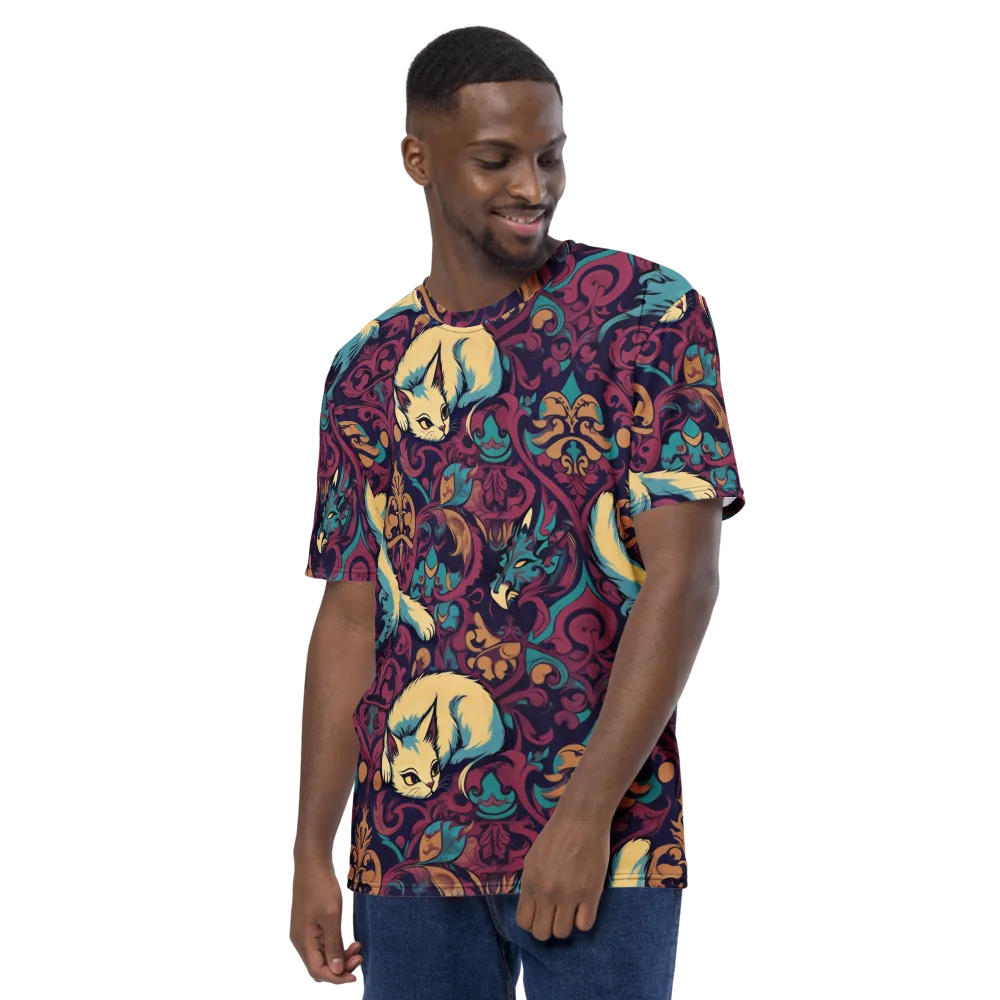 Velvet Familiar on Men's Crew Neck T-Shirt — Left