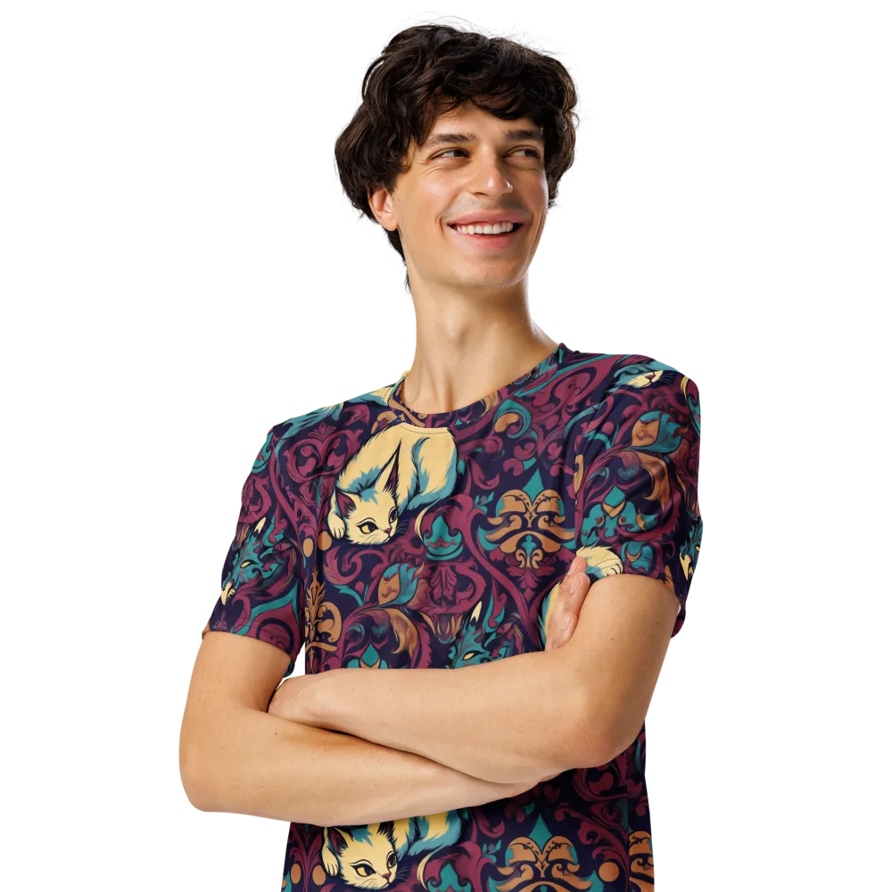 Velvet Familiar on Men's Crew Neck T-Shirt — Left Front