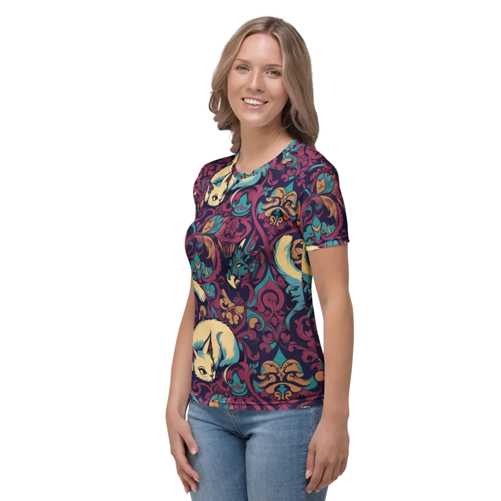 Velvet Familiar on Women's Crew Neck T-Shirt — Left