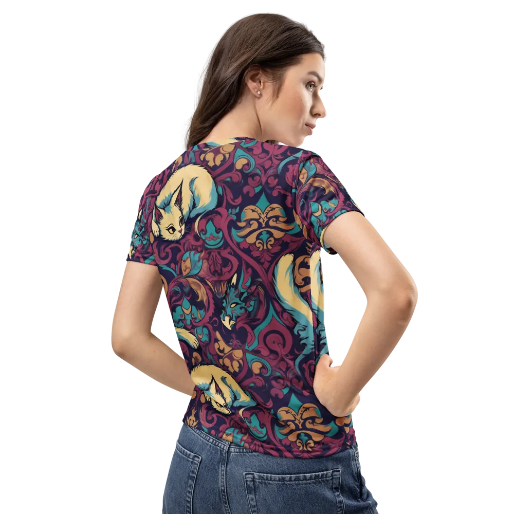 Velvet Familiar on Women's Crew Neck T-Shirt — Back