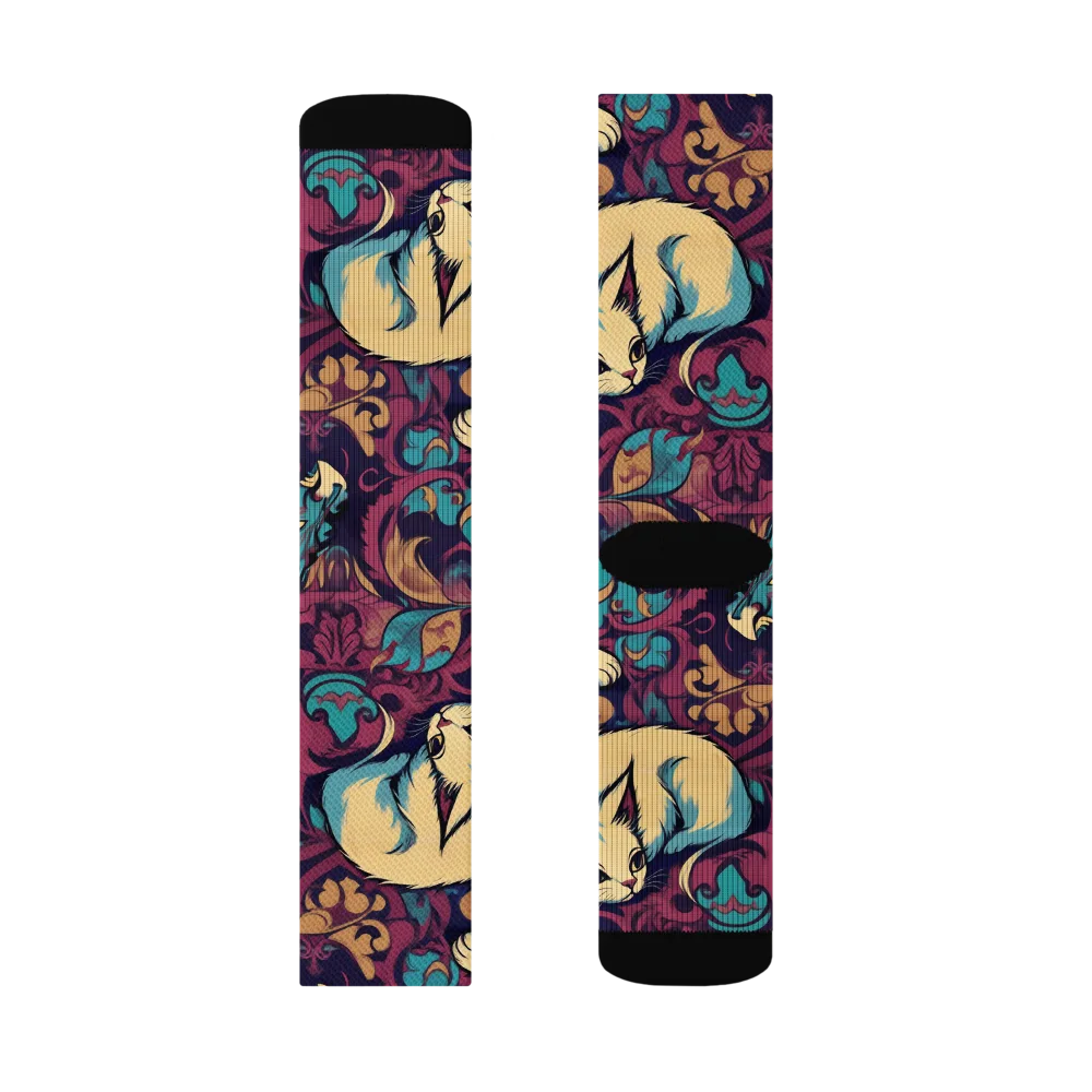 Velvet Familiar on Socks — Left Sock
