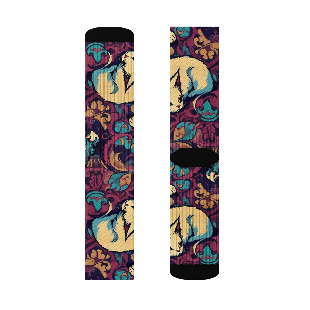 Velvet Familiar on Socks — Right Sock