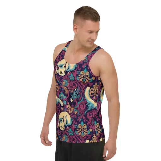 Velvet Familiar on a Men's Tank Top