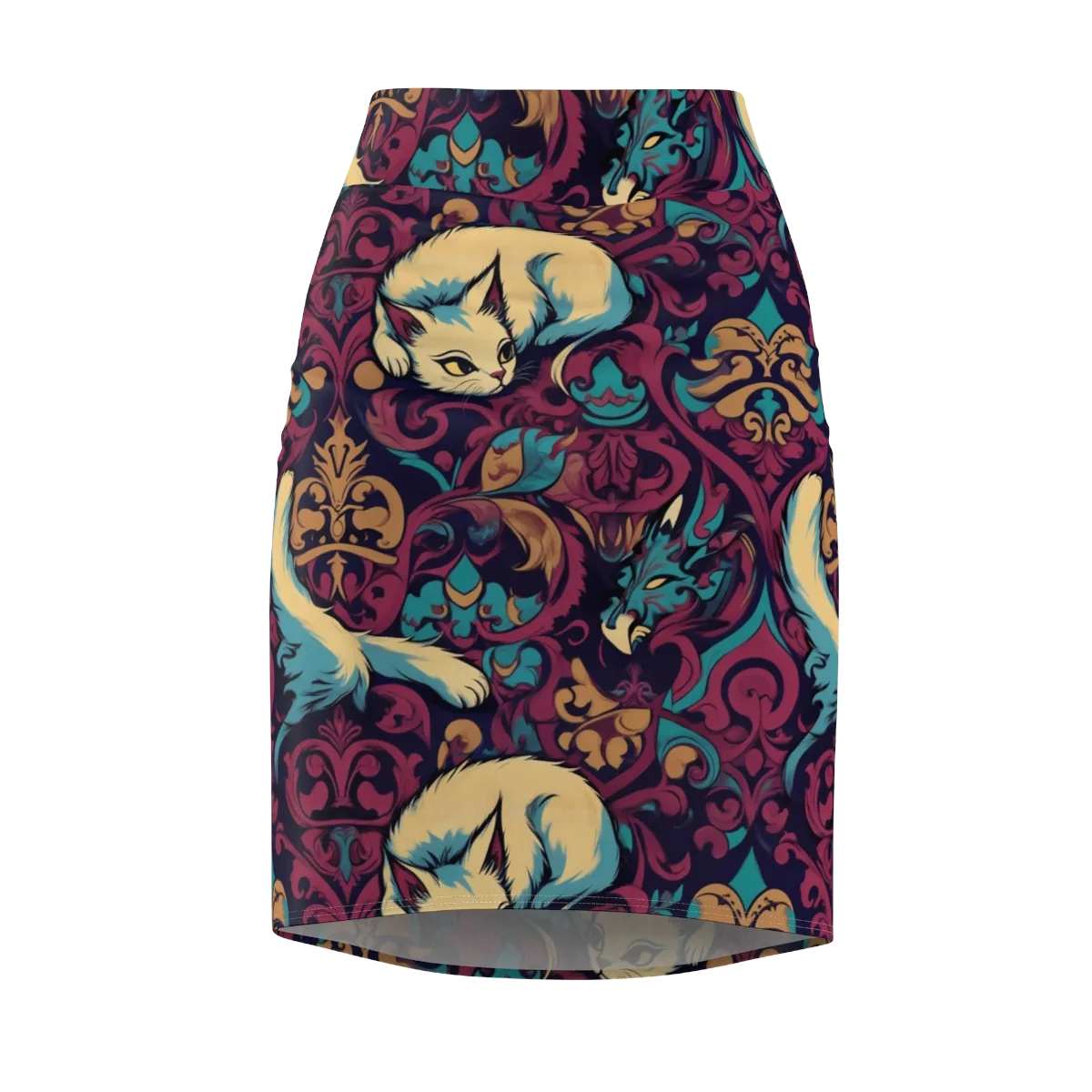 Velvet Familiar on Pencil Skirt — Front