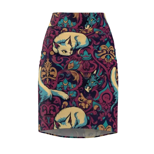 Velvet Familiar on a Pencil Skirt