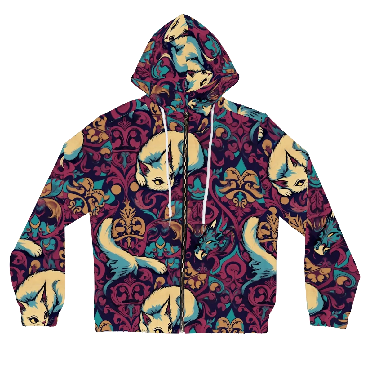 Velvet Familiar on Women's Full-Zip Hoodie — Front