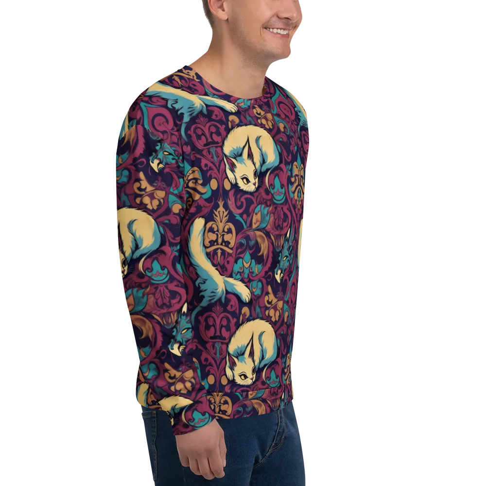 Velvet Familiar on Sweatshirt — Right Front