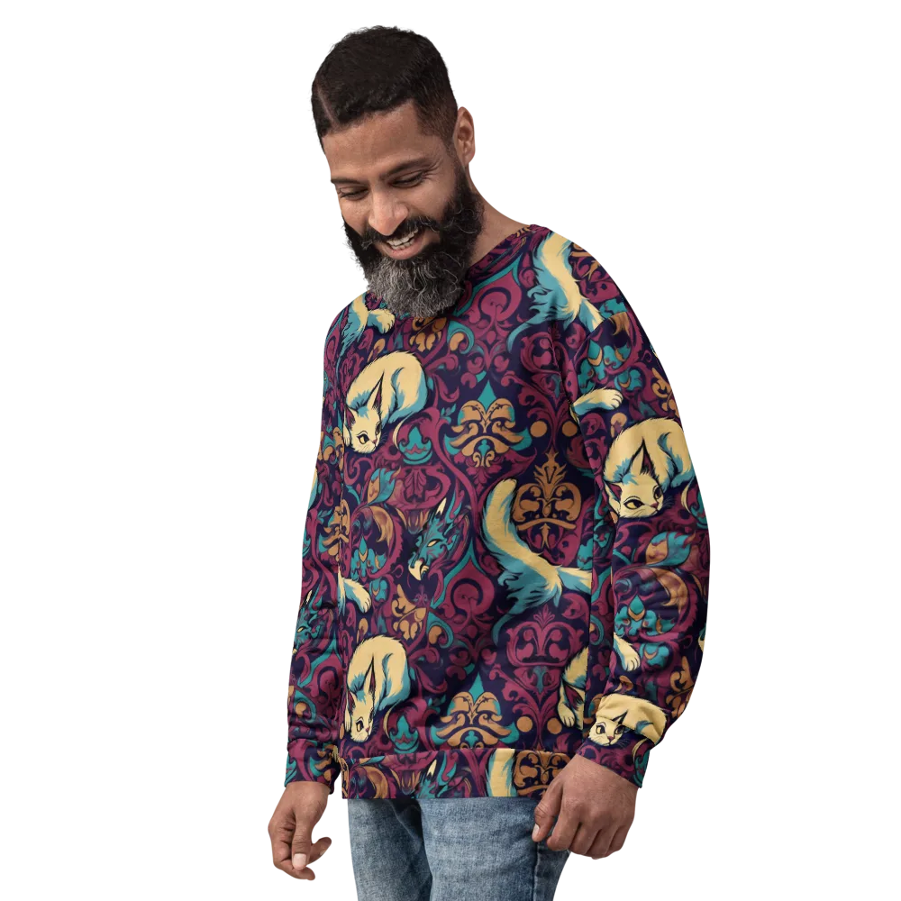 Velvet Familiar on Sweatshirt — Left Front