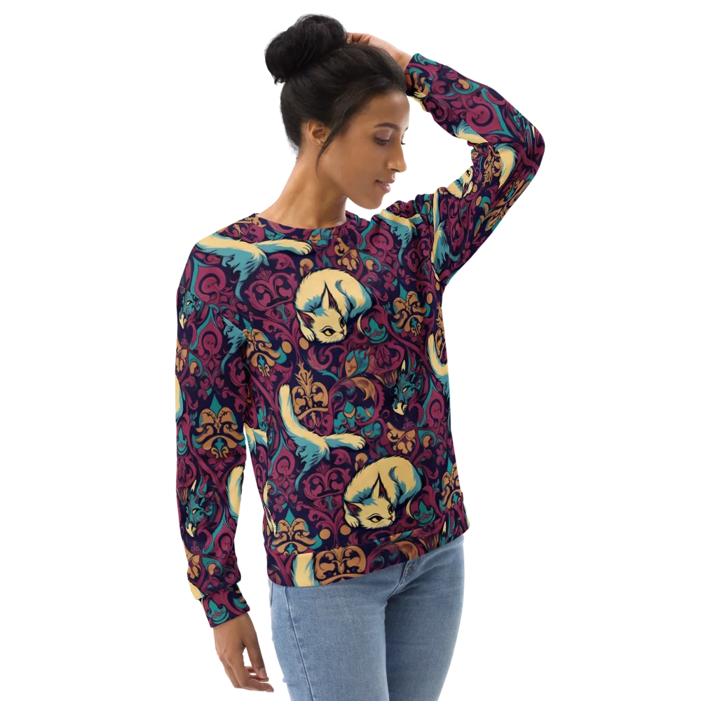 Velvet Familiar on Sweatshirt — Right Front