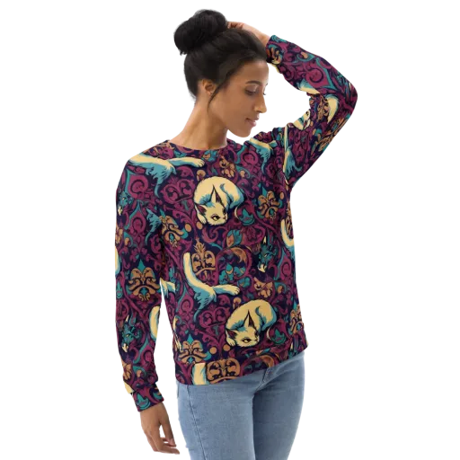 Velvet Familiar on a Sweatshirt