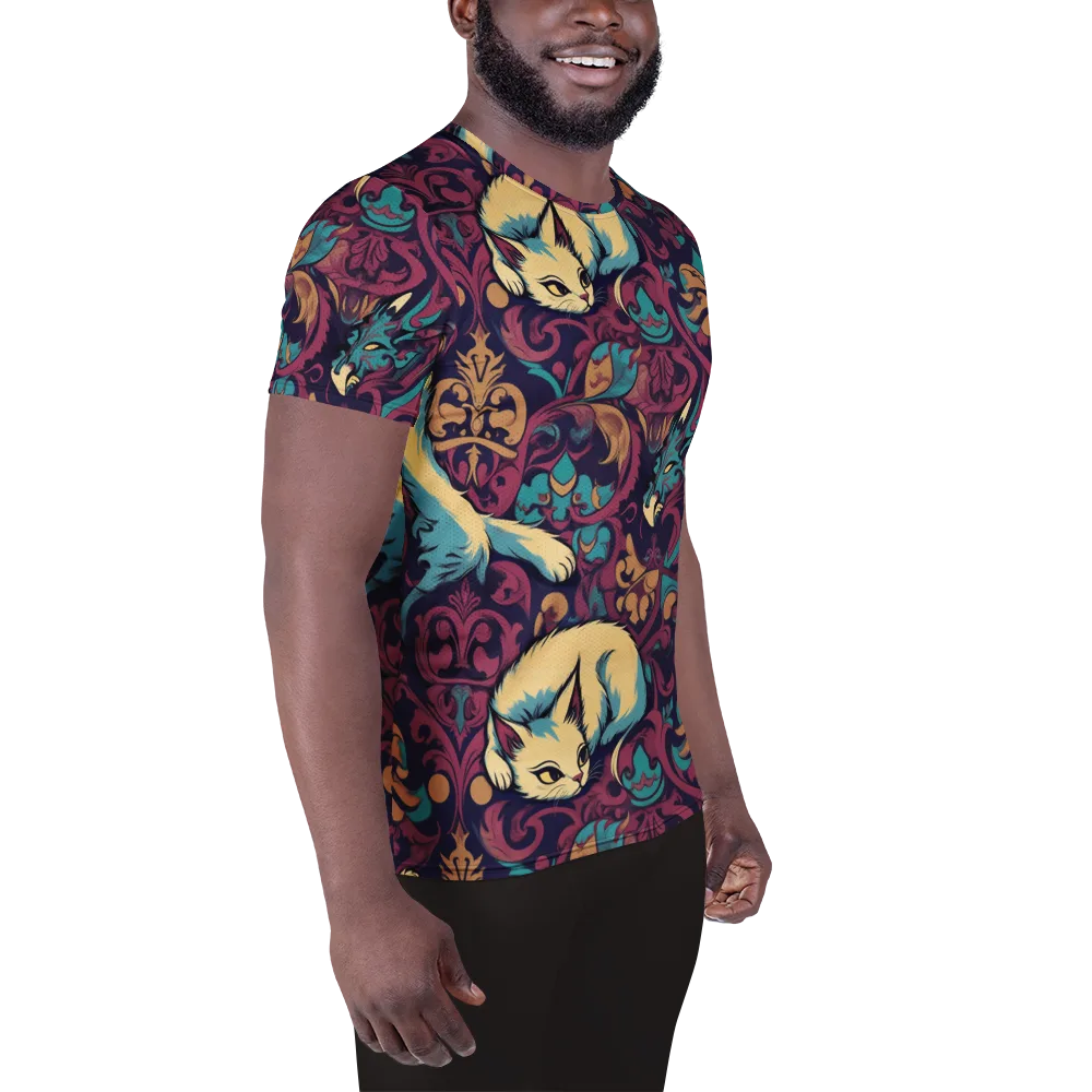 Velvet Familiar on Men's Athletic T-Shirt — Right