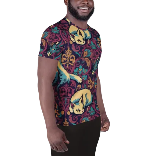 Velvet Familiar on a Men's Athletic T-Shirt