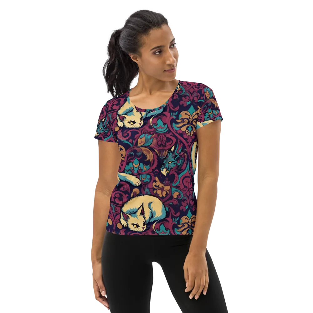 Velvet Familiar on Women's Athletic T-Shirt — Front