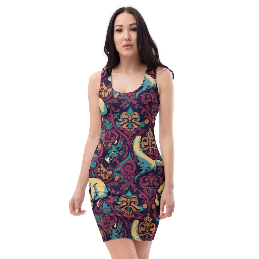 Velvet Familiar on Bodycon Dress — Front