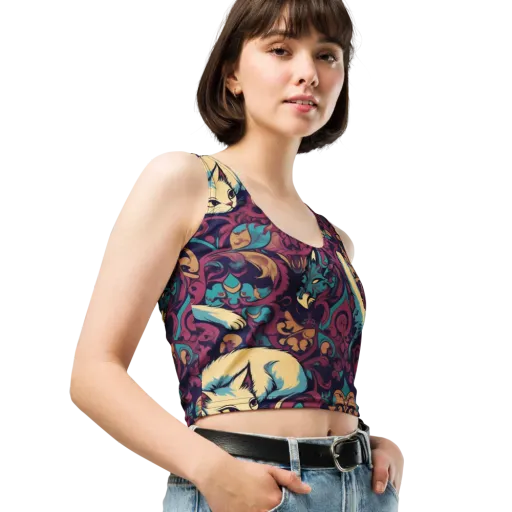 Velvet Familiar on a Crop Top