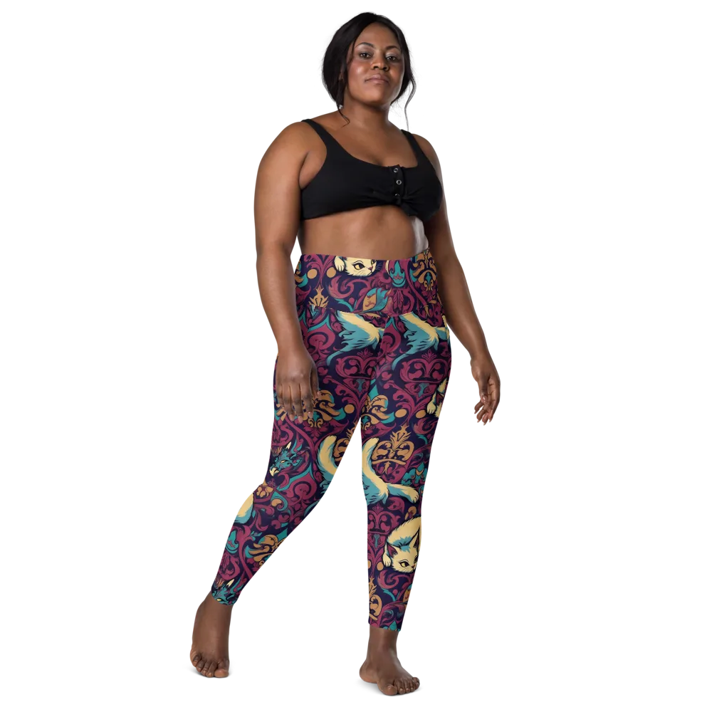 Velvet Familiar on Leggings with Pockets — Front