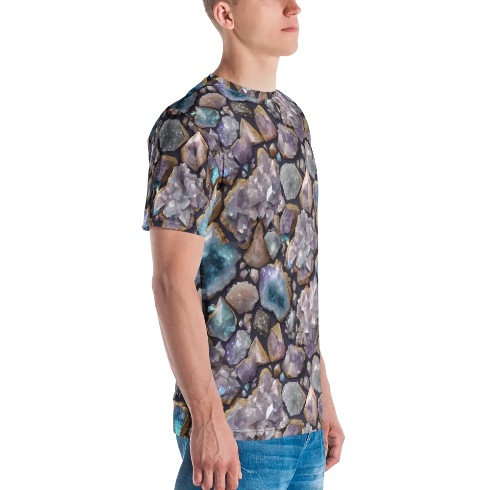 Amethyst Atlas on Men's Crew Neck T-Shirt — Right