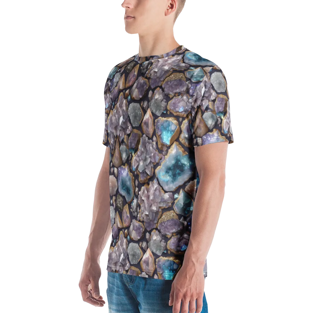 Amethyst Atlas on Men's Crew Neck T-Shirt — Left