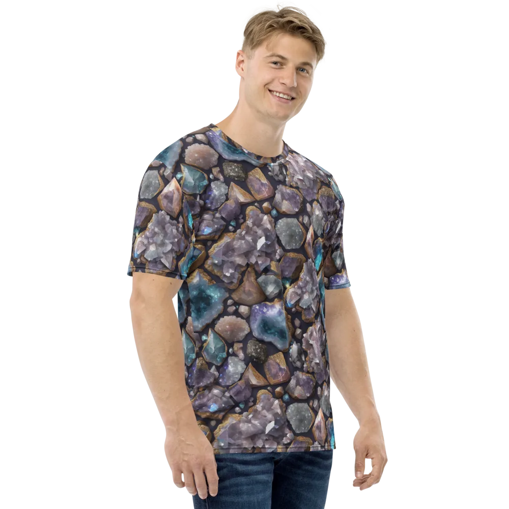 Amethyst Atlas on Men's Crew Neck T-Shirt — Right