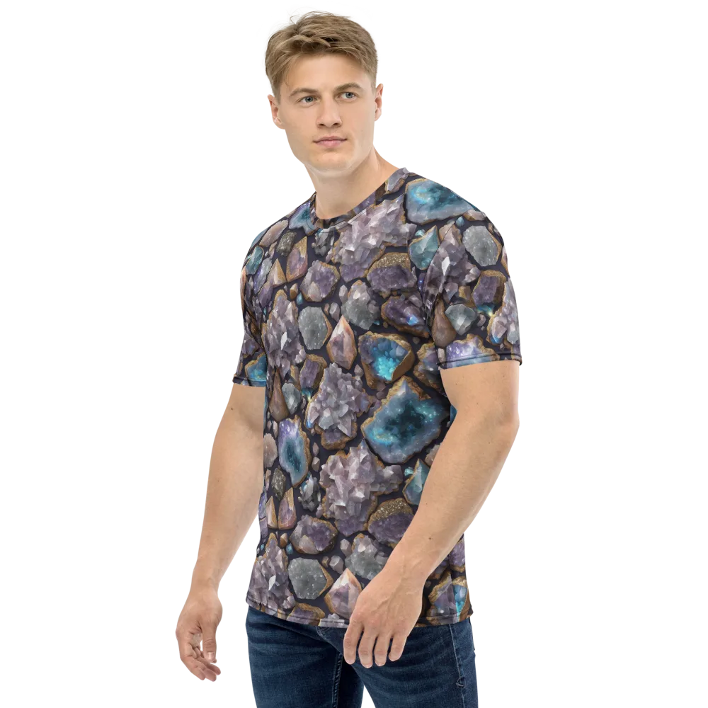 Amethyst Atlas on Men's Crew Neck T-Shirt — Left