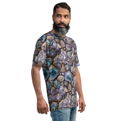 Amethyst Atlas on a Men's Crew Neck T-Shirt