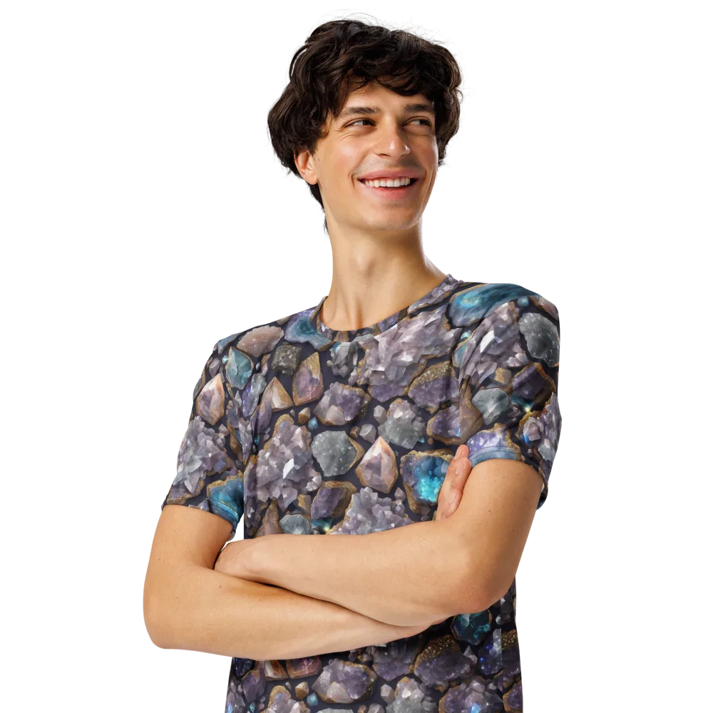 Amethyst Atlas on Men's Crew Neck T-Shirt — Left Front