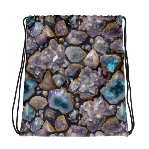 Amethyst Atlas on a Drawstring Bag