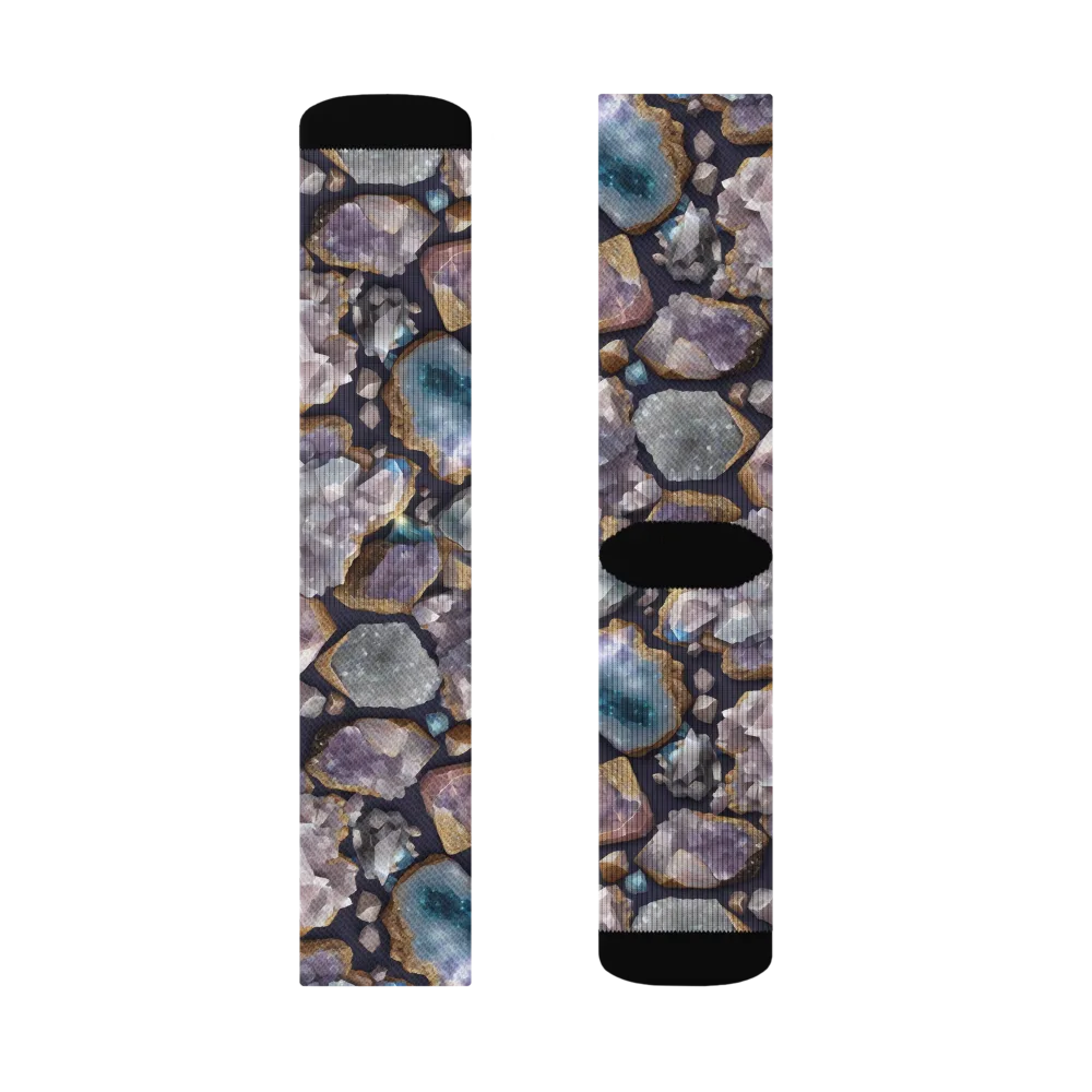Amethyst Atlas on Socks — Left Sock