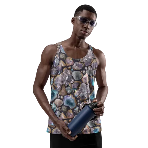 Amethyst Atlas on a Men's Tank Top