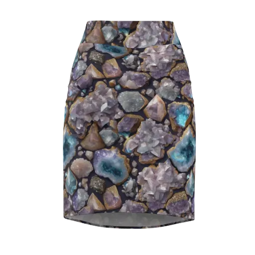 Amethyst Atlas on a Pencil Skirt