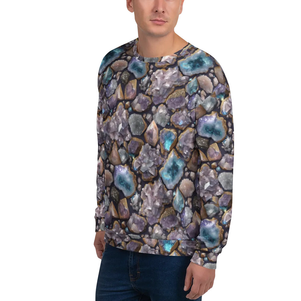Amethyst Atlas on Sweatshirt — Left Front