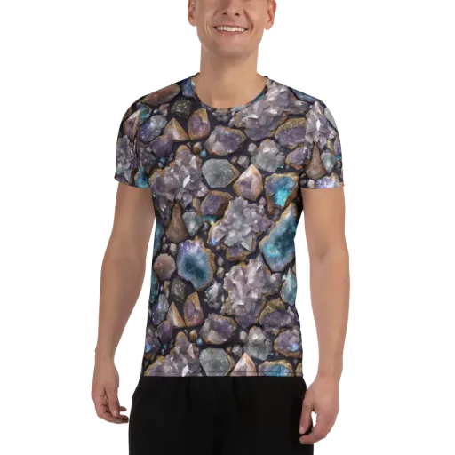Amethyst Atlas on a Men's Athletic T-Shirt