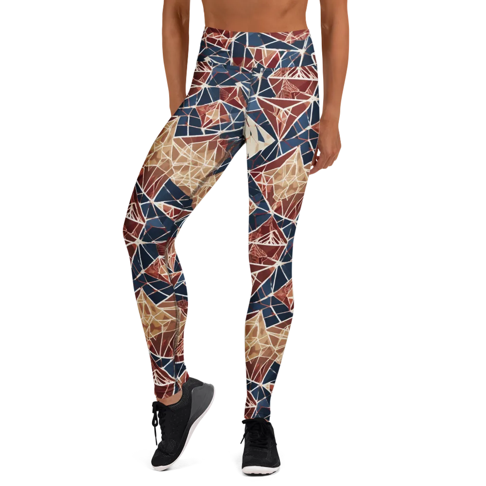 Fractured Riviera on Yoga Leggings — Front