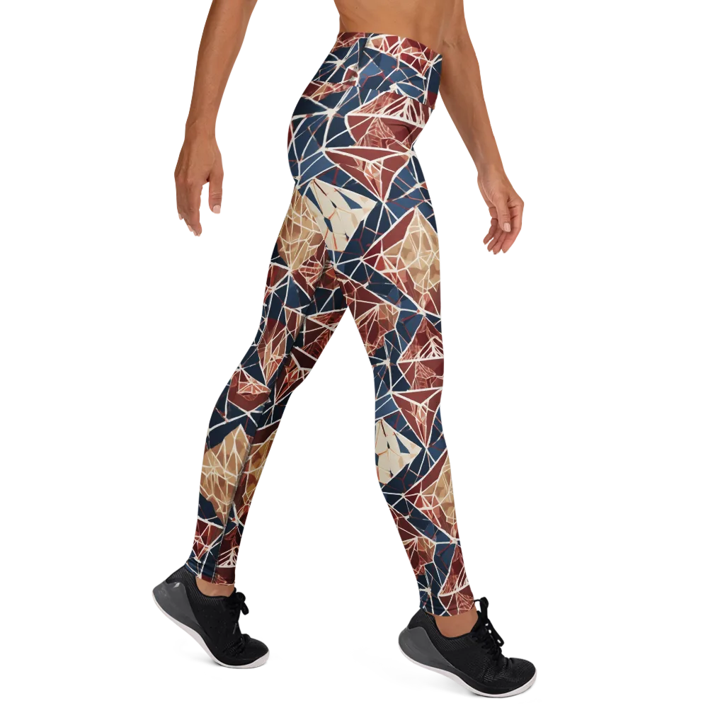 Fractured Riviera on Yoga Leggings — Right