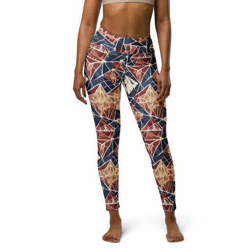 Fractured Riviera on a Yoga Leggings