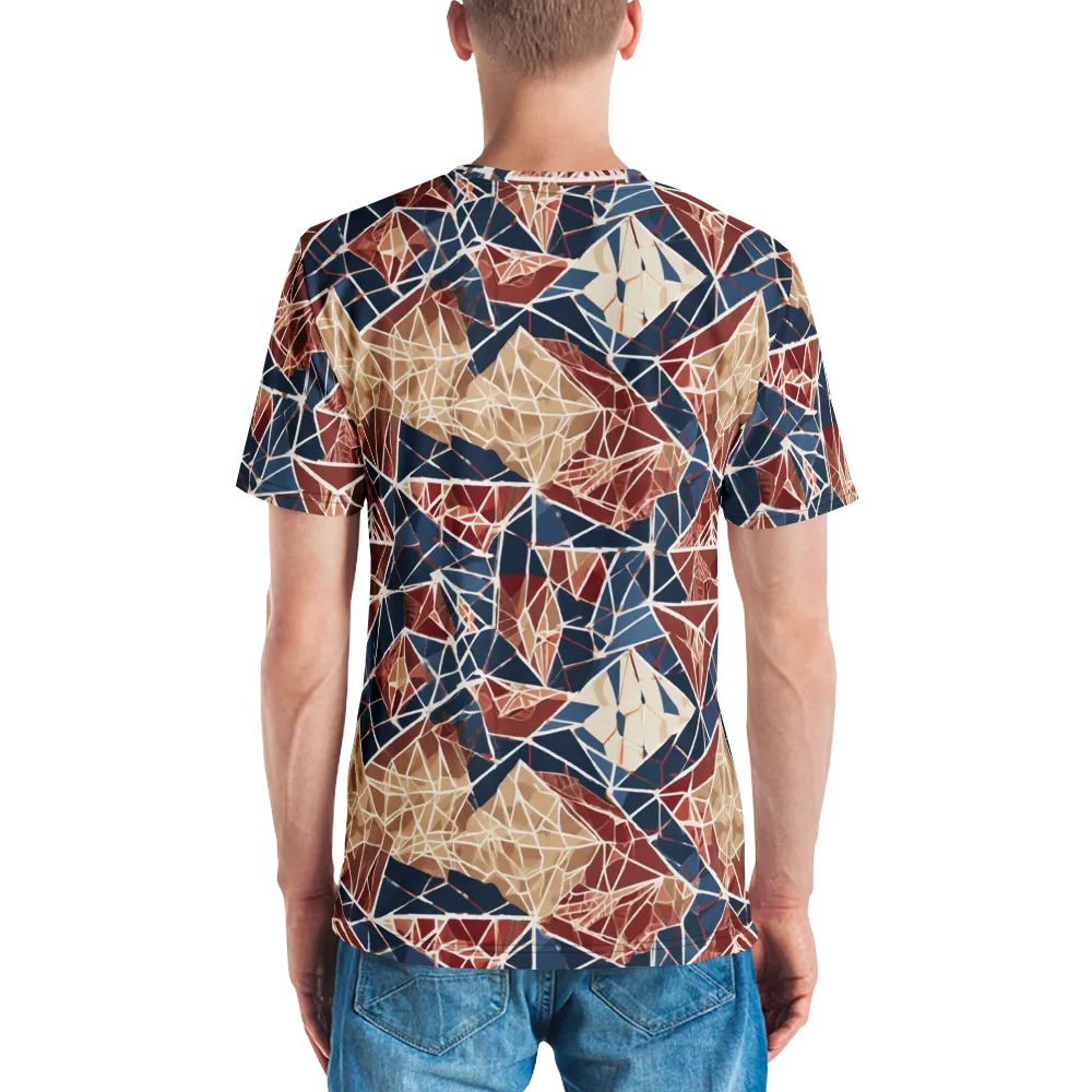 Fractured Riviera on Men's Crew Neck T-Shirt — Back