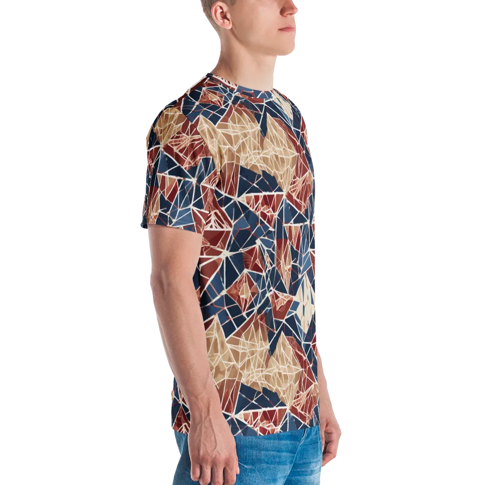 Fractured Riviera on Men's Crew Neck T-Shirt — Right