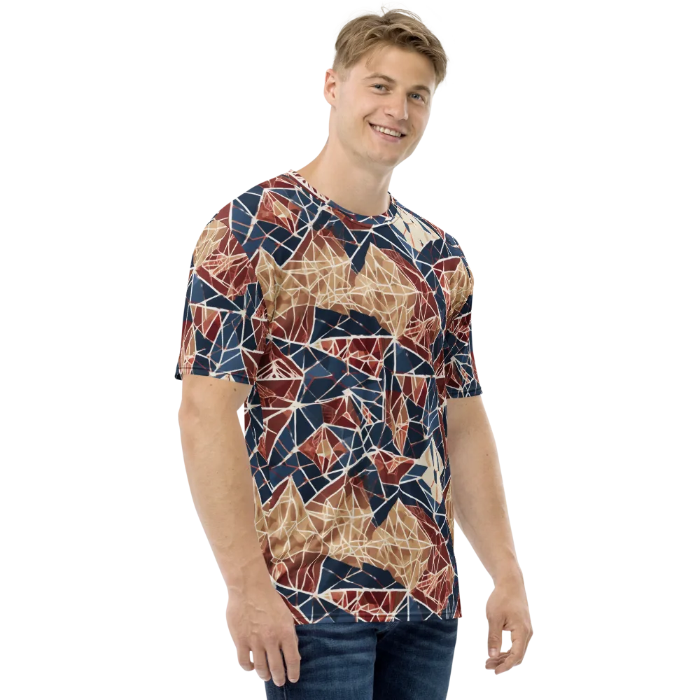 Fractured Riviera on Men's Crew Neck T-Shirt — Right