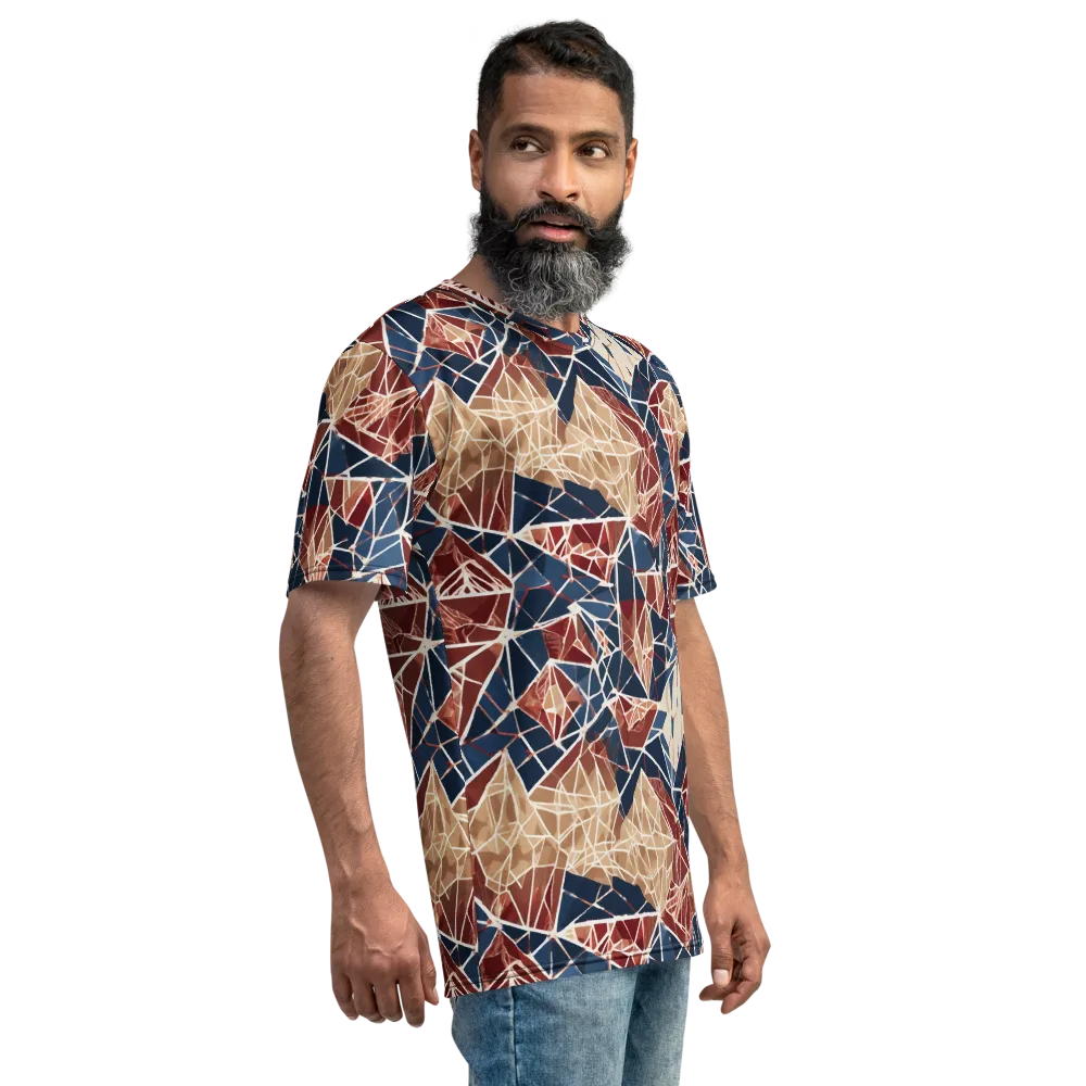 Fractured Riviera on Men's Crew Neck T-Shirt — Right