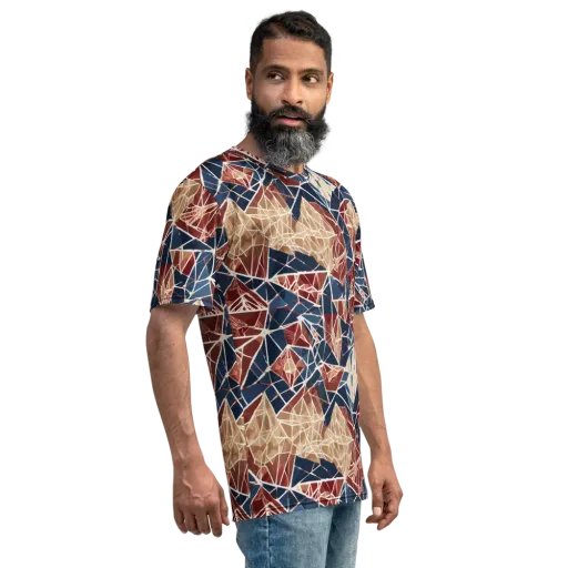 Fractured Riviera on a Men's Crew Neck T-Shirt